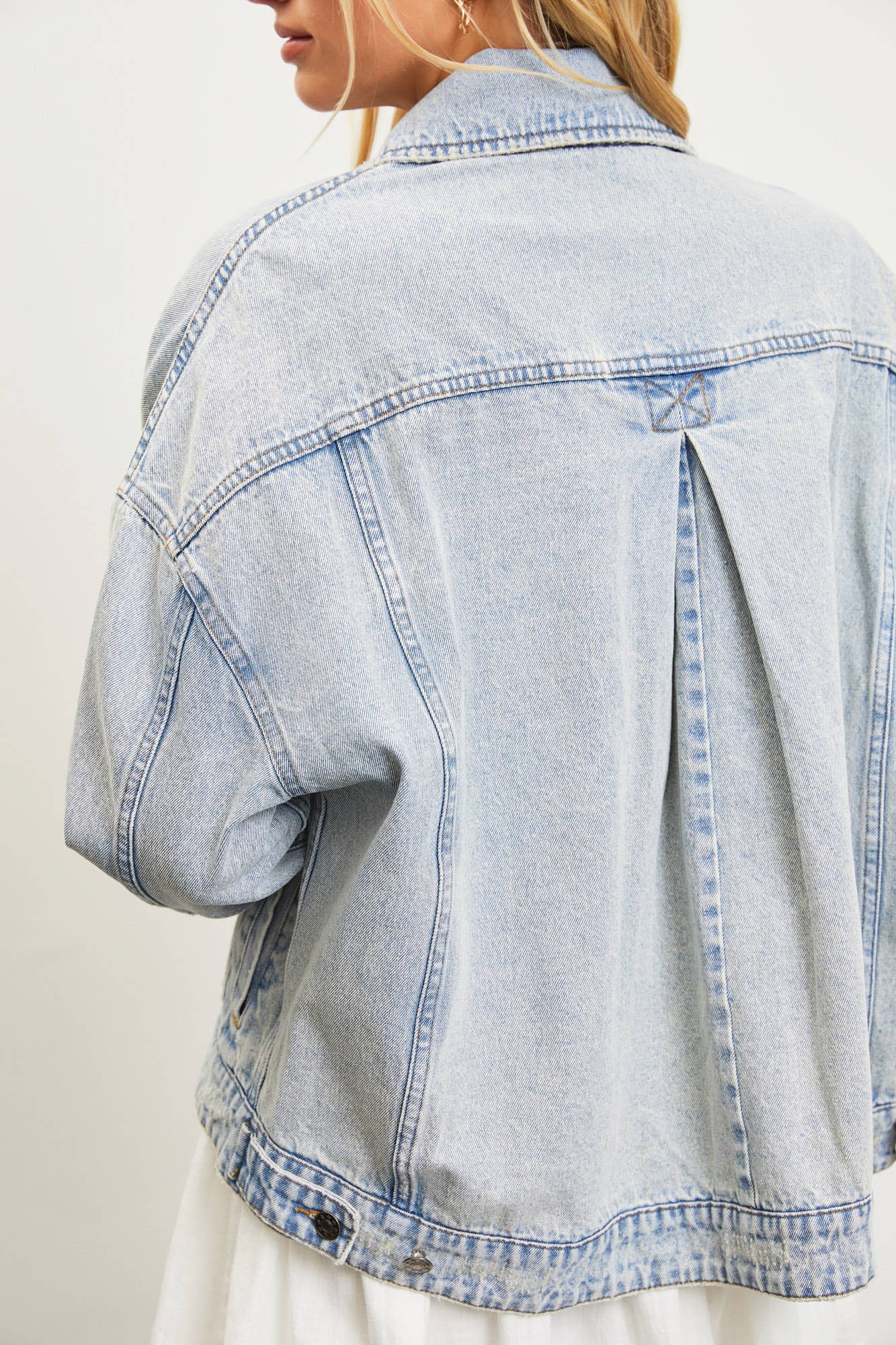 Denim Pleated Jacket