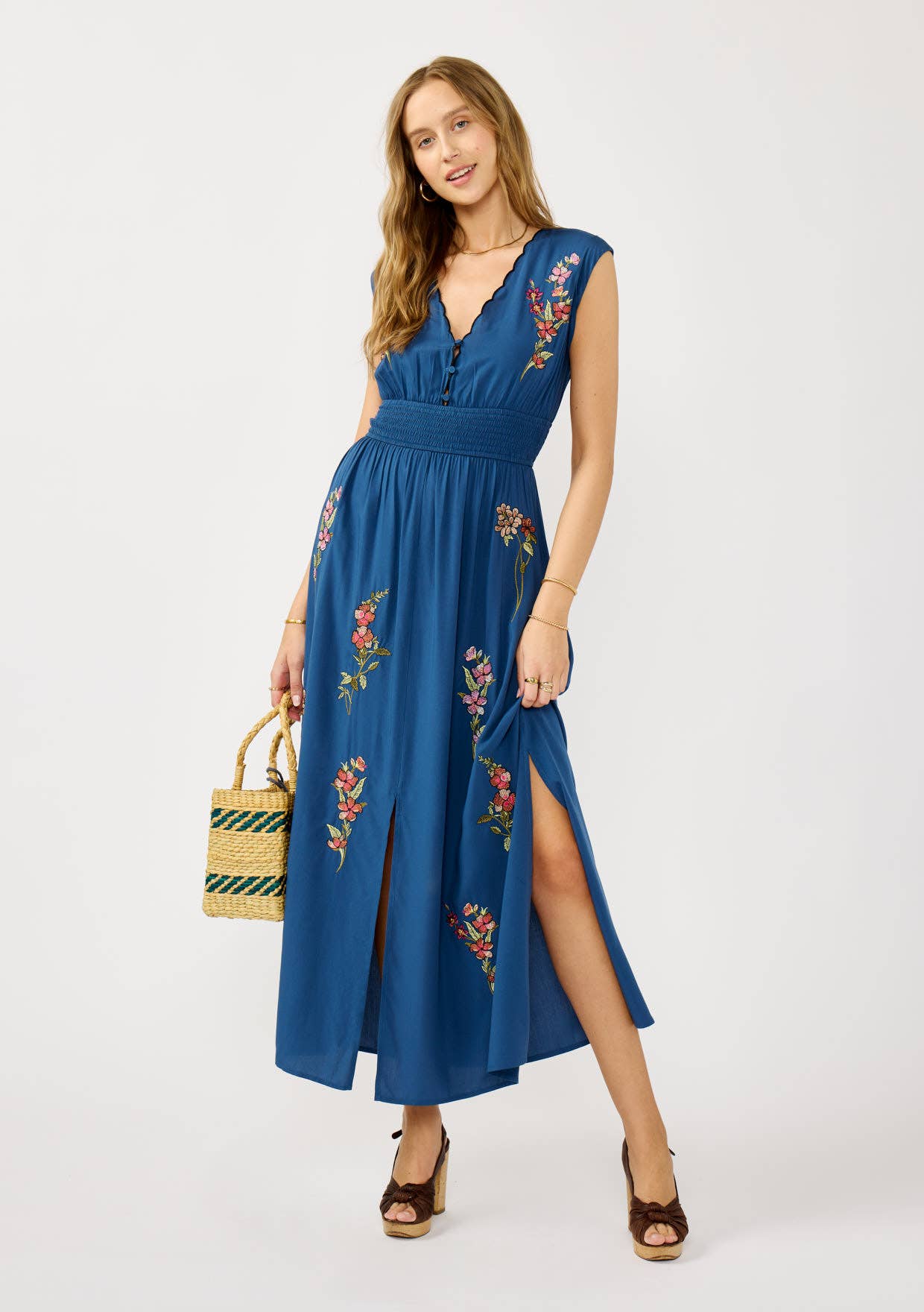 Floral Embroidered Maxi Dress