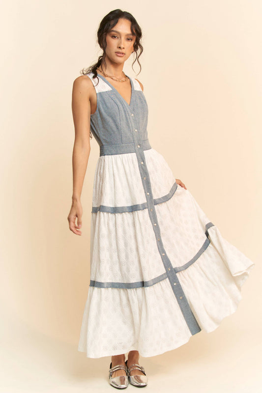 Starlit Demin Maxi Dress