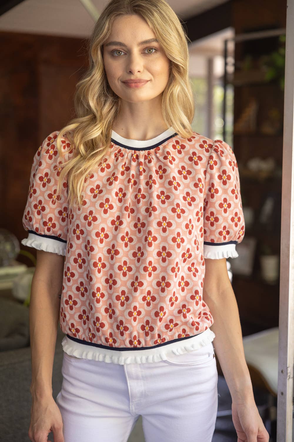 Ruffle Knit Top