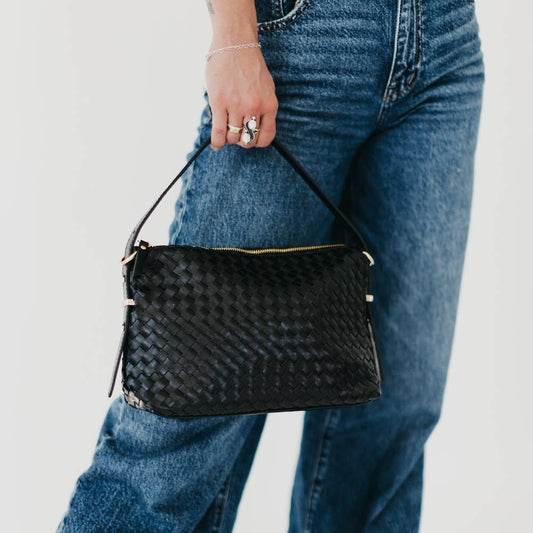 Harper Woven Shoulder Bag