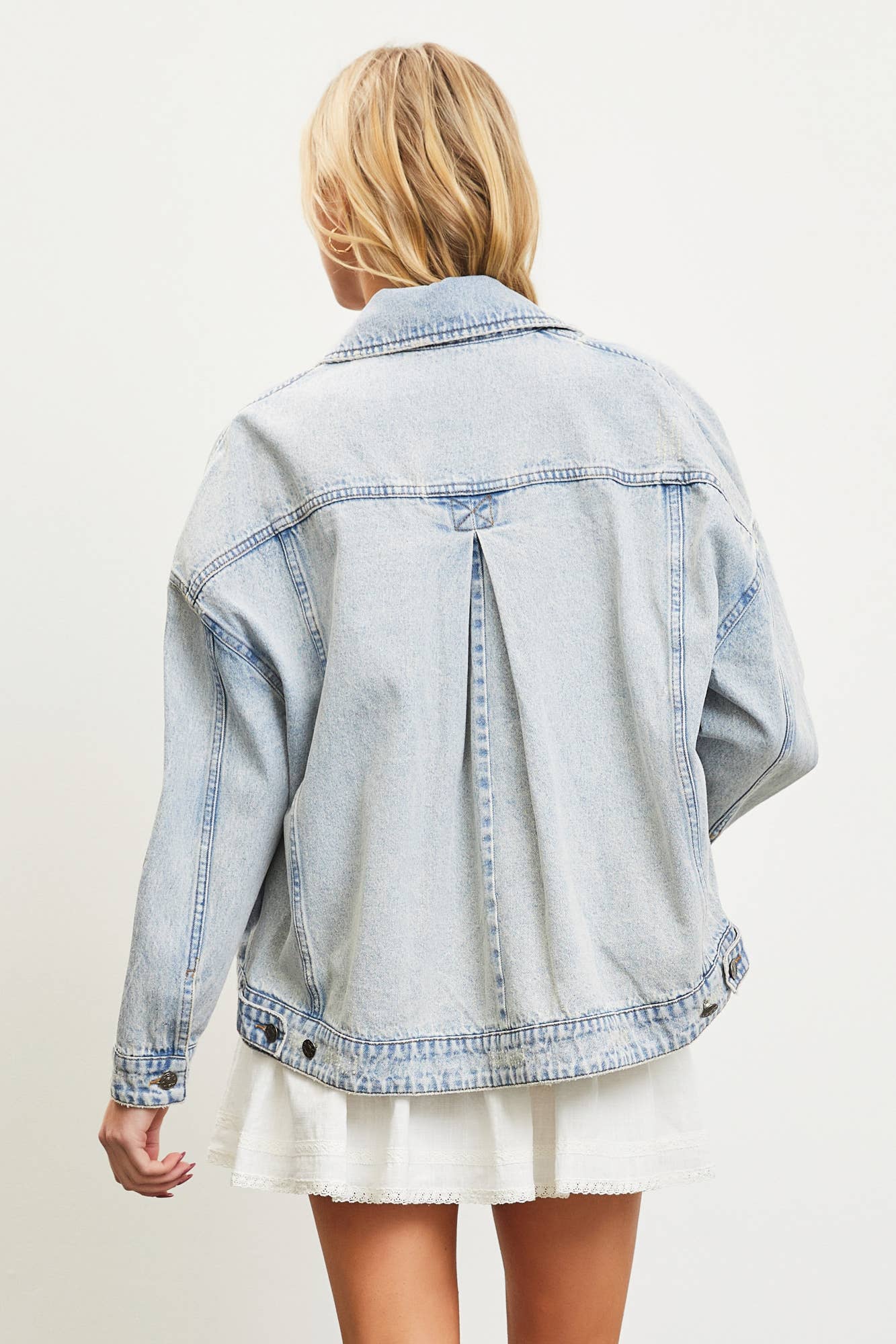 Denim Pleated Jacket