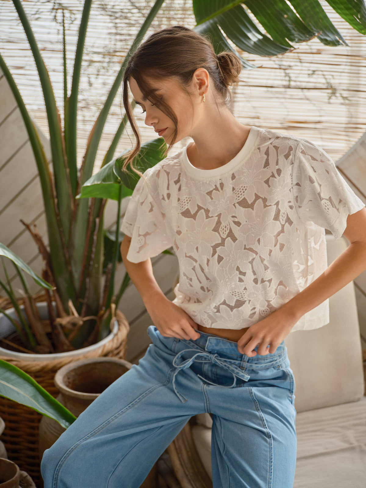 Adeline Lace Floral Blouse
