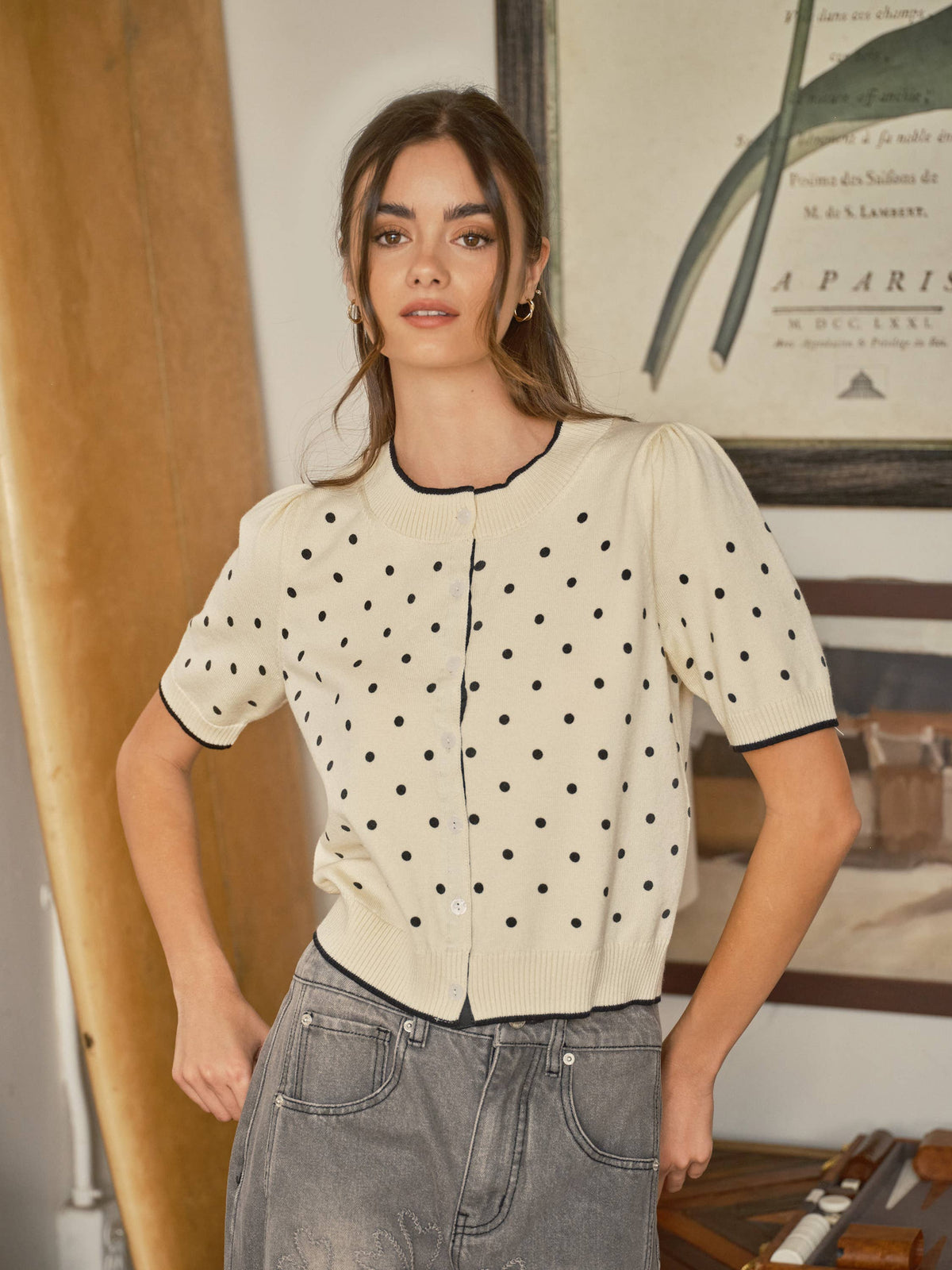 Amber Polka Dot Cardigan