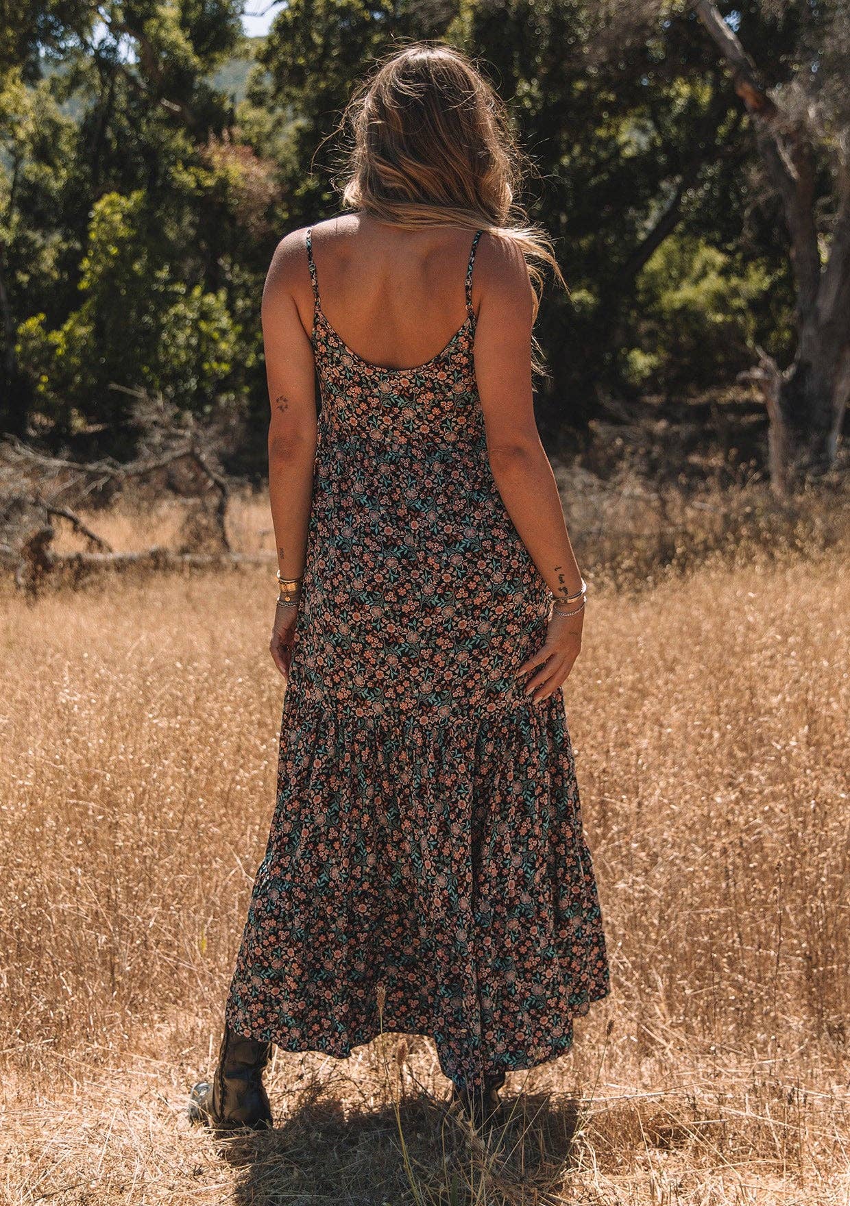 Vintage Floral Maxi Dress