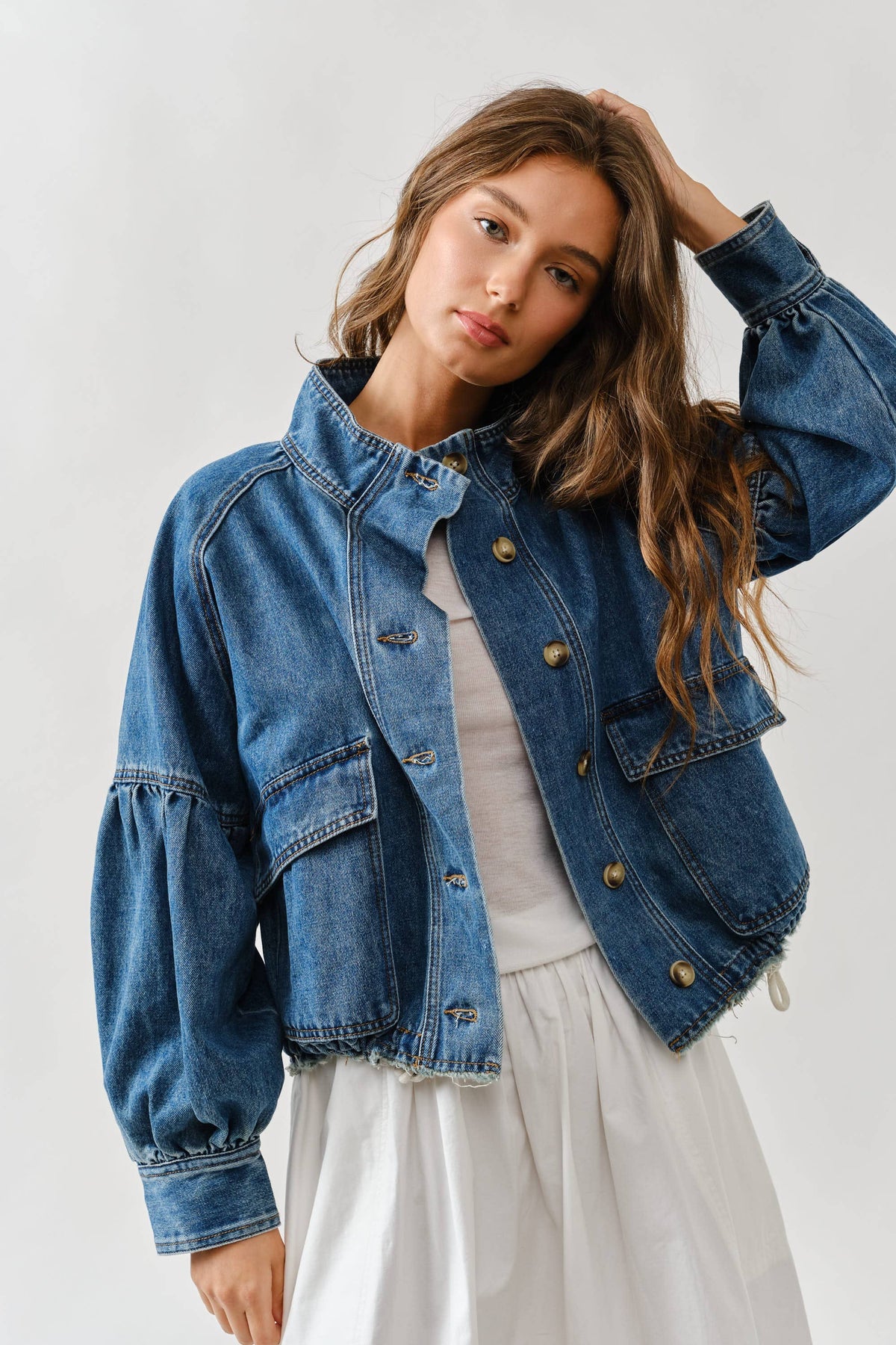 Kate Drawstring Denim Jacket