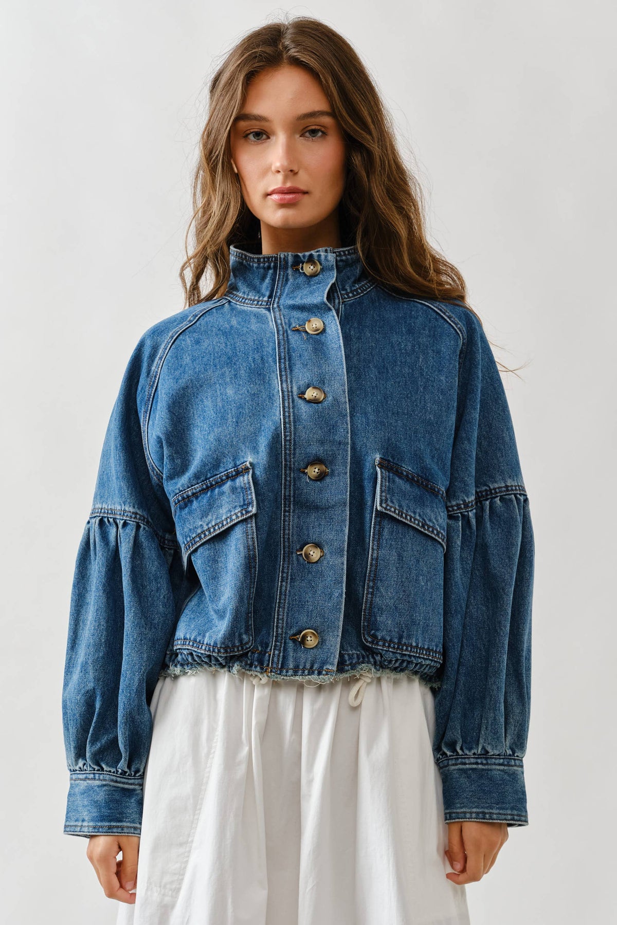 Kate Drawstring Denim Jacket