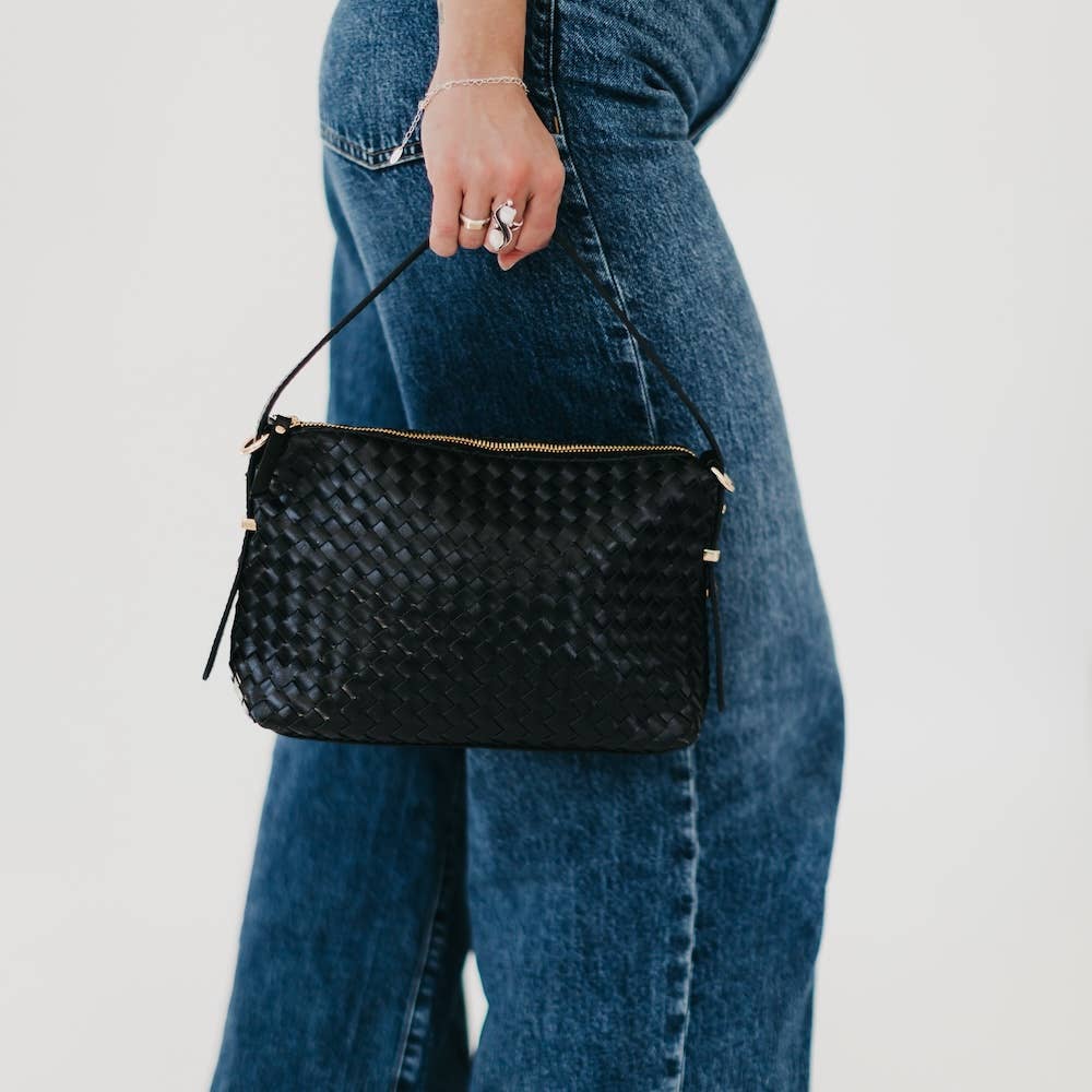 Harper Woven Shoulder Bag