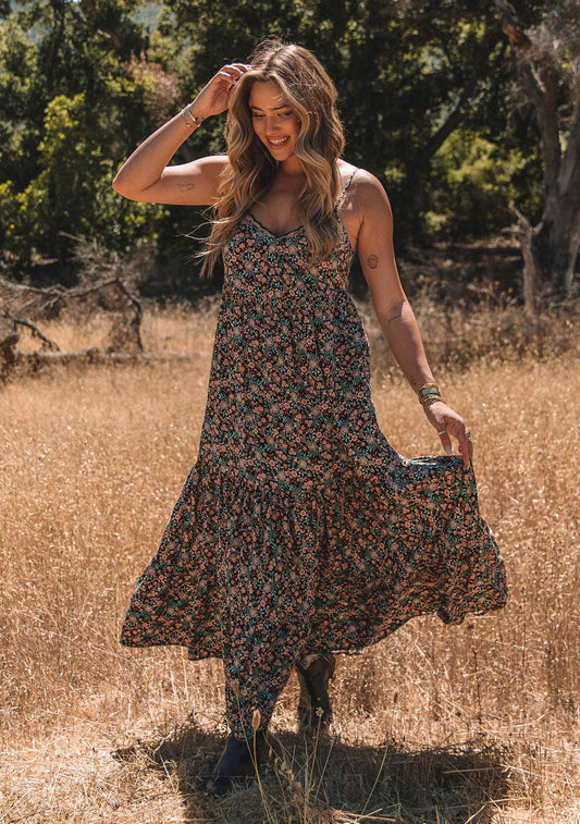 Vintage Floral Maxi Dress