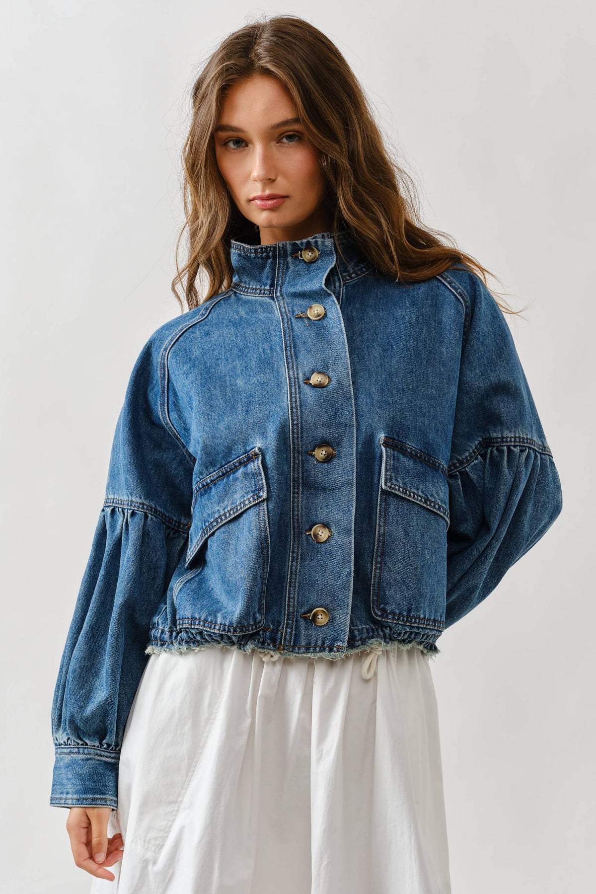 Kate Drawstring Denim Jacket