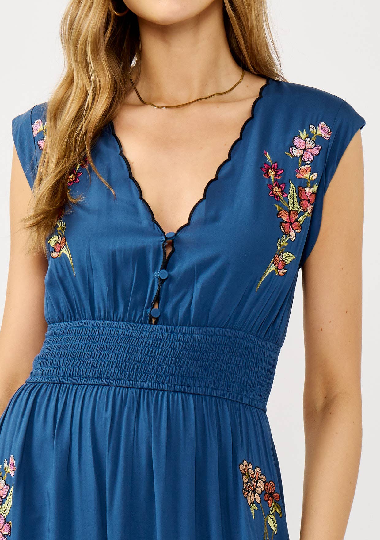 Floral Embroidered Maxi Dress