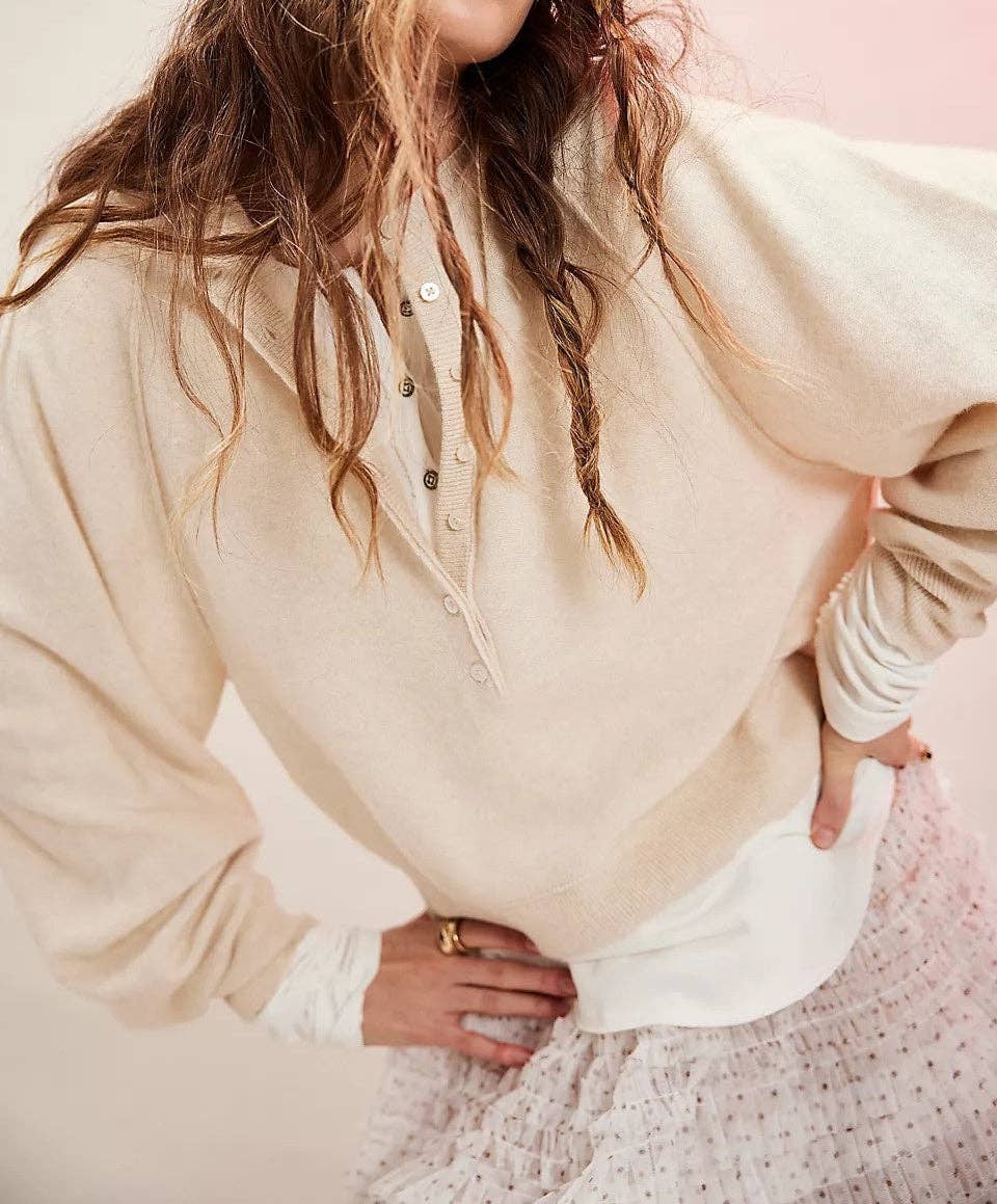 Henley Pullover Sweater